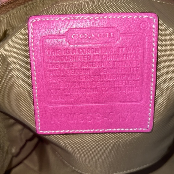 Coach Leather Heritage Stripe Diaper Bag - Picture 8 of 10